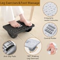 Miniatyrbillede 3 af 5: Gyngende fodstøtte med rullemassage - Ergonomisk design til kontor/hjem, lindrer stress (sort)