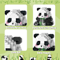 Miniatyrbillede 4 af 5: Mini Byggeklodser - Vinkende Panda, Festgaver - Mikro Klodser Panda Legetøj til Børn 6 7 8 9 10+, Mini Klodser Byggesæt (538 stk), Panda B-5