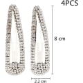 Miniatyrbilde 2 av 5: 4 stk. store strass-spenner silver,gold