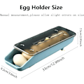 Miniatyrbilde 2 av 5: Hjemmeplassbesparende eggbeholder, kjøleskap stabel automatisk rulle eggbeholder, eggbrett for oppbevaring med ferskholdbarhetsmerke (blå)