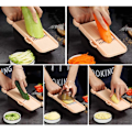 Miniatyrbild 4 av 5: Rivjärn Slicer Grönsak/ost Slicer Mat Slicer Cutter 5-i-1 för Prep Multi-Funktion Kökshjälp Hackare Skalare med Handskydd-grön