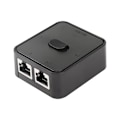 Miniatyrbild 1 av 5: Nätverks-LAN-switch 2 portar, RJ45-nätverksnyckeltryckbrytare Splitter Selector Box, 100M 2 i 1 ut eller 1 i 2 ut, 2 portars nätverkshubb svart