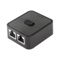 Miniatyrbilde 1 av 5: Nettverks-LAN-svitsj 2 porter, RJ45-nettverksnøkkelbrytersplitter-velgerboks, 100M 2 i 1 ut eller 1 i 2 ut, 2-porters nettverkshub svart