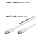 Miniatyrbild 3 av 5: 11510AK150 Antennkabel (<70 dB), 2X Skärmad, 1,5m Längd