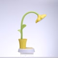 Miniatyrbilde 1 av 5: Barnebordlampe, LED-bordlampe, berøringssensor dimbar nattbordslampe, øyeleselampe med pennholder (gul) Yellow