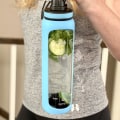 Miniatyrbilde 4 av 4: 32 oz glassflaske med påminnelse om tidsmarkør Blue
