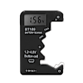 Miniatyrbillede 1 af 5: Batteritest, Universal Batterichecker Lille Batteritest til C, , AAA, D, N, 9V, 6F22 Batteri 1.5V 3V Knapcelsbatteri, Sort