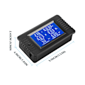 Miniatyrbild 3 av 5: AC 80-260V 100A Digital LCD Voltmeter Amperemeter Effektmätare 6 i 1 Hushålls Elmätningspanel Sluten Typ Energimätare CT Effektmätare