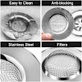 Miniatyrbillede 3 af 5: Køkkenvaskfilter Engros Anti-Tilstopning Pool Vaskfilter Rustfrit Stål Vask Gulvafløb