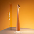 Miniatyrbillede 4 af 5: Bærbar LED Bordlampe med Berøringsføler, 3-Niveau Lysstyrke Metal Skrivebordslampe, 3 Farve Berøringsstyret Genopladelig Lampe, Natlampe, orange