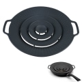 Miniatyrbilde 1 av 5: Grytedeksel sprutbeskyttelse panner: Kok over beskyttelse panne sprutbeskyttelse universell for gryter med en størrelse på 29 cm, pannelokk universell lokk(svart)