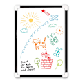 Miniatyrbillede 4 af 4: A4 Tør Slet Magnetisk Whiteboard Mini Kontor Bemærk Memo Whiteboard og Viskelæder