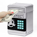 Miniatyrbild 1 av 4: ATM Elektronisk Mynt Sparbössa Sparbössor för Barn Silver