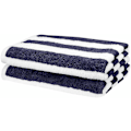 Miniatyrbild 1 av 4: Marinblå Block Stripe Strandhandduk 2-pack 75cm x 150cm