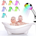 Miniatyrbild 4 av 5: Duschhuvud Automatisk Temperaturkontroll Färgförändringssensor Brytare Badrum Spa Duschhuvud LED-ljus Färg Gadgets