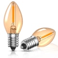 Pikkukuva 1 / 5: E14 LED-lamppu 0,5 W E14 Yövalolamppu LED-lamppu Vintage-kynttilälamput Lämmin valkoinen (2 kpl)