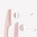 Miniatyrbillede 3 af 5: 3PCS Foldbar Dame Ansigtsbarber Øjenbryns trimmer Blad Anti-Scratch Razor Makeup Værktøjer Øjenbryns trimmer Ansigtsbarber til Kvinder (Farve: Blå)
