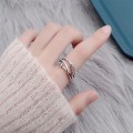 Miniatyrbillede 2 af 5: Angstring, Fidget Ring Angst Ringe  Spinner Ring, Sølvbelagt Fidget Ringe til Angst Stressaflastning Spinner Ringe, Justerbare Ringe