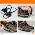 Miniatyrbillede 4 af 4: Silikone Crampons Isgreb Klampe Sko Dækker Udendørs Sne Klatring - Universal Skridsikker Gripper Spikes Anti-Slip Over Sko Holdbare Klamper