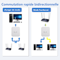 Miniatyrbild 2 av 5: Nätverks-LAN-switch 2 portar, RJ45-nätverksnyckeltryckbrytare Splitter Selector Box, 100M 2 in 1 Out eller 1 in 2 Out, 2 portars nätverkshubb svart