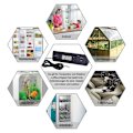 Miniatyrbild 5 av 5: Digital LCD-temperaturmätare, elektronisk termometer, temperatursond, trådbunden sensorsond för kylskåp sovrum