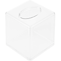 Miniatyrbillede 1 af 5: Klar Tissue Cover Box Firkant Tissue Paper Akryl Holder Ansigtsvæv Dispenser til Hjem Stue Soveværelse Badeværelse Restauranter