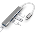 Pikkukuva 2 / 5: Mini USB C -keskitin 4-in-1 - USB C - USB-sovitin - Moniporttisovitin MacBook Airille - USB Type C - Harmaa