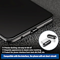 Miniatyrbild 3 av 5: USB C dammskydd, Typ C dammskydd svart portlockskydd (4 st)