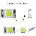 Miniatyrbillede 3 af 5: 2 stk. LED-chip 50W hvid 6000K 220V COB LED-chip Ingen lodning påkrævet Indbygget smart IC-driver til LED-projektør