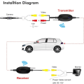 Miniatyrbild 3 av 5: 2,4 GHz trådlös videosändare och mottagare för bilens backkamera, backkamera, parkeringssystem