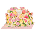 Miniatyrbillede 1 af 5: 3D Blomsterbuket Pop Up Kort med Kuvert, 3D Pop Up Lykønskningskort (Pink) Pink