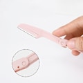 Miniatyrbillede 4 af 5: 3PCS Foldbar Dame Ansigtsbarber Øjenbryns trimmer Blad Anti-Scratch Razor Makeup Værktøjer Øjenbryns trimmer Ansigtsbarber til Kvinder (Farve: Blå)