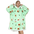Miniatyrbild 4 av 5: Överdimensionerad filttröja - Sherpa fleece bärbar filt för unisex vuxna kvinnor män, fluffig jättebekväm huvtröja avocado