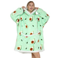 Miniatyrbilde 4 av 5: Oversized teppehette - Sherpa fleece bærbart teppe for unisex voksne kvinner menn, fluffy gigantisk komfortabel hettegenser avocado