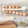 Miniatyrbilde 3 av 4: Eggdispenser for kjøleskap, oppbevaring av egg i kjøleskap, automatisk rull opp 4-lags eggboks
