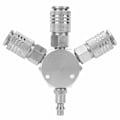 Pikkukuva 1 / 5: Way Air Manifold Pneumatic Connector 1/4'' F-NPT Air Hose Manifold Quick Connector Splitter Adapter 120*20mm