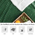 Miniatyrbilde 5 av 5: Koselig teppe, tykt teppe, lammeteppe, sengeteppe, stripete fluffy mykt teppe, sofakast, sofateppe til seng, sofa, stue green