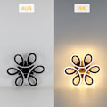 Miniatyrbillede 5 af 5: LED-loftslampe, sort, lille loftslampe til entreen, 30 W køkkenlampe, moderne varm hvid soveværelseslampe, 3000K geometrisk designlampe