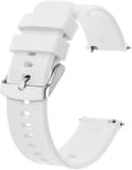 1st Klockarmband 20mm, Snabbfäste Silikon Klockarmband för Män Kvinnor, vit