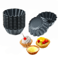 Miniatyrbillede 1 af 5: Muffinform, 12 stk. minitærteforme, lavet af kulstofstål, kageforme, tærteforme, non-stick muffinforme, genanvendelige