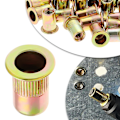 Pikkukuva 5 / 5: 50 kappaletta M12 litteäkantainen kierteitetty niitti, sinkitty hiiliteräs kierteitetyt niitit, M12 niitti kierteitetyt lisäkkeet (18mm x 22mm)