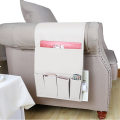 Miniatyrbillede 1 af 2: Sofa armlæn organizer magasiner fjernbetjening holder vandtæt caddy taske sofa opbevaringspose til iPad mobiltelefon bøger tissue snacks beige