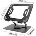 Miniatyrbilde 2 av 5: Bærbar PC-stativ med 360° roterende base, justerbart ergonomisk stativ (svart) Black