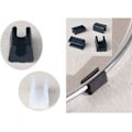 Miniatyrbillede 2 af 5: 32 stk. stolben gliderrør endehætte bufferhætte stopper møbel gulvbeskytter U-form plastik stolkapper (10mm, sort) Black 10mm