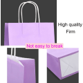 Miniatyrbillede 2 af 5: 30 stk. gaveæsker, gaveposer i papir, festposer med håndtag, slikposer, bæreposer til fødselsdag, bryllup - 15 x 8 x 21 cm (lilla) Purple