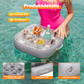 Miniatyrbillede 4 af 5: Oppustelig Drikkeholder - Robust Struktur til Pool, Drikkevarer, Snacks og Smartphone Holder - Fremstillet af Høj Kvalitets PVC med en Tykkelse på 0,6 mm - Ideel