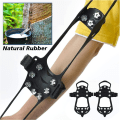 Miniatyrbilde 4 av 5: Crampons ispigger for sko og støvler, sklisikre ispigger, trekkraftpigger med 11 stålpigger for vintergåing, klatring, fotturer, isfiske M M