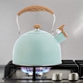 Miniatyrbillede 5 af 5: Fløjtende kedel, 2,5L fløjtende kedel, gas induktionskedel rustfrit stål kedel Light green