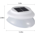 Miniatyrbild 3 av 5: Vit utomhus solcells vägglampa för staket, ytterdörr, vägg och vattentät LED Decolight, (kall vit)