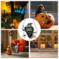 Pikkukuva 5 / 5: Halloween-korppi, ainutlaatuinen goottilainen korppiriipus, metalli taidekorppi, tyylikäs kodinsisustus, Halloween-tarvikkeet